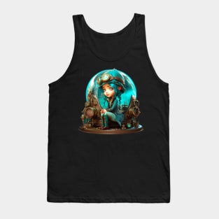 Steampunk Cute Girl Tank Top